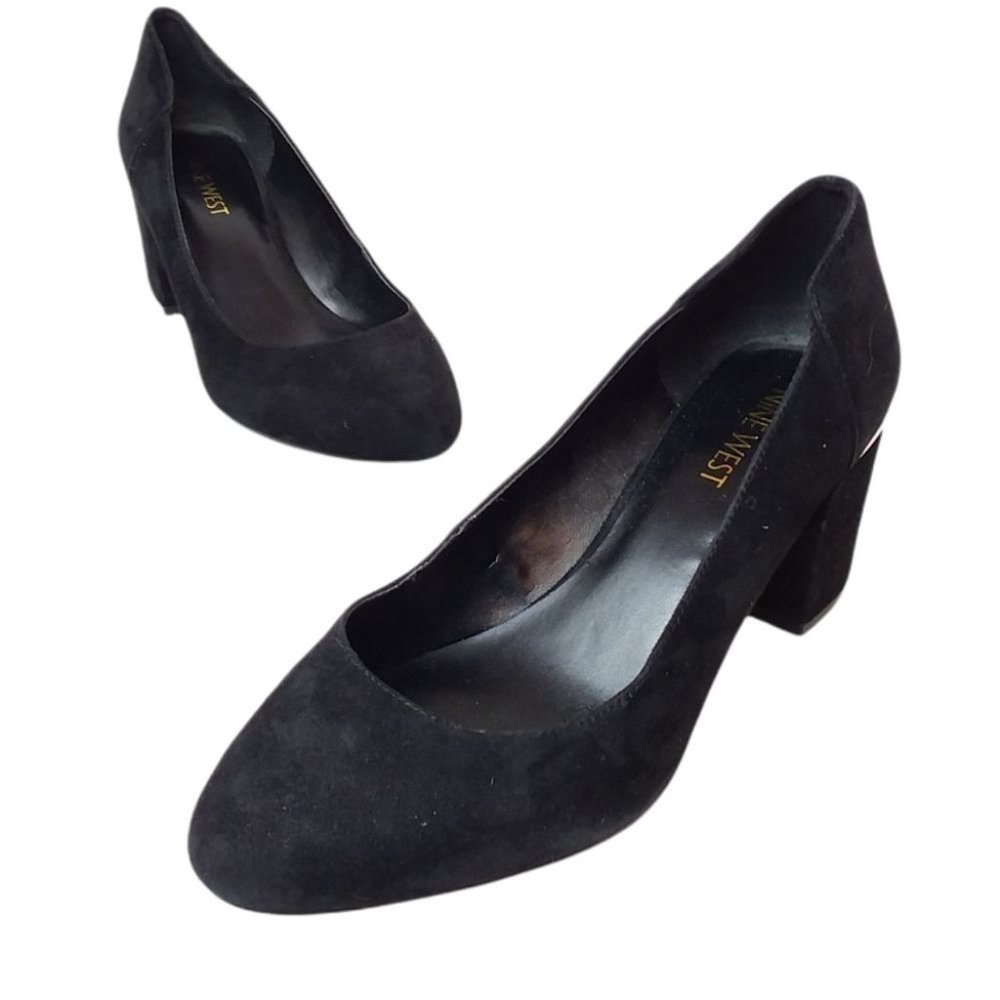Nine West Adelineo Black Suede Heels
